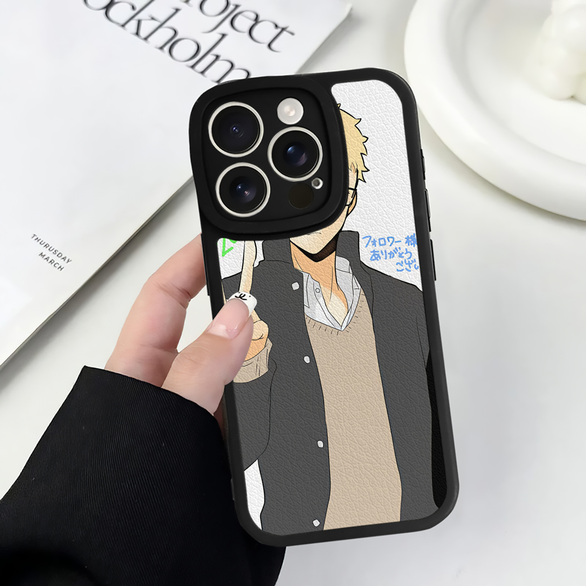 （画像用） ハイキュー!! Haikyu!! 【iPhone 16シリーズ対応】シリコンスマホケース（レザー調） 材質：シリコン